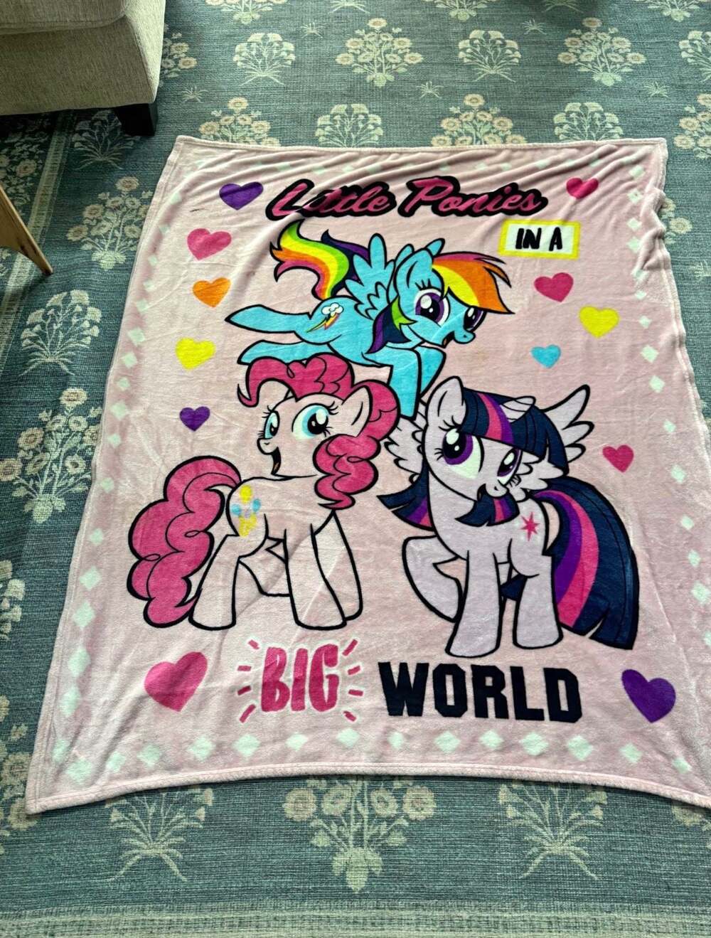 My Little Pony 'Little Ponies in a Big World' Micro Plush Throw Blanket